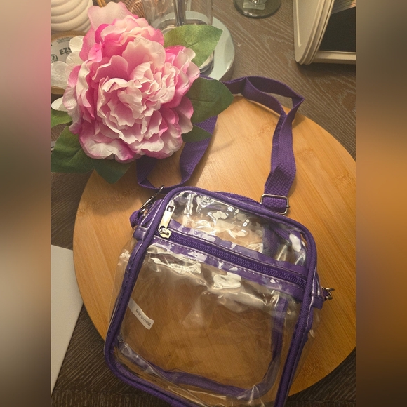 Handbags - Purple Clear Crossbody Bag
